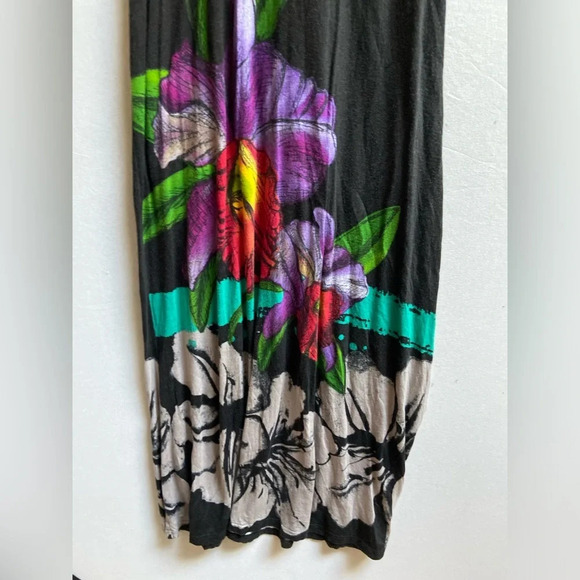 Desigual floral sleeveless maxi dress 16” PTP Sz S - Picture 7 of 12